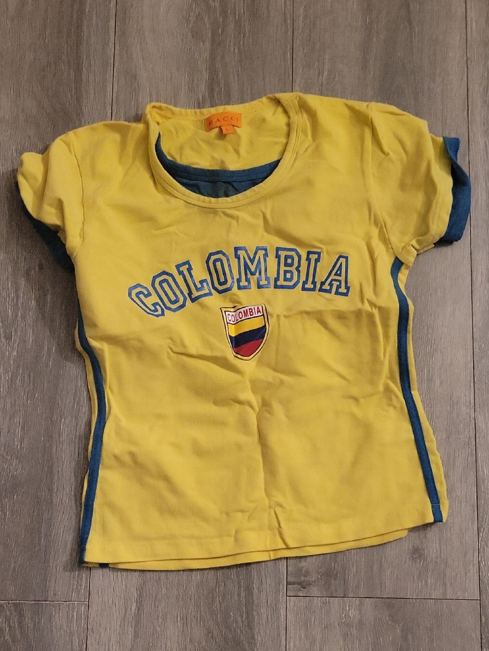 Yellow Colombia Graphic Kids Tee